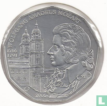 Oostenrijk 5 euro 2006 "250th anniversary Birth of Wolfgang Amadeus Mozart" - Afbeelding 1