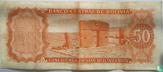 Bolivianos de pesos 50 Bolivie  - Image 2
