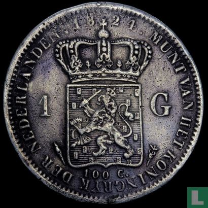Nederland 1 gulden 1824 (type 1) - Afbeelding 1