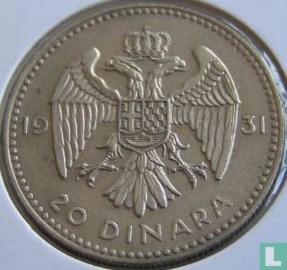 Jugoslawien 20 Dinara 1931 - Bild 1