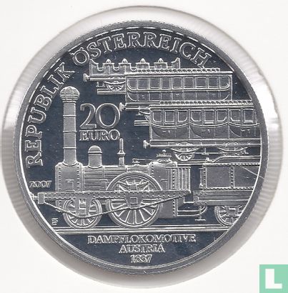Oostenrijk 20 euro 2007 (PROOF) "Emperor Ferdinand northern railway" - Afbeelding 1