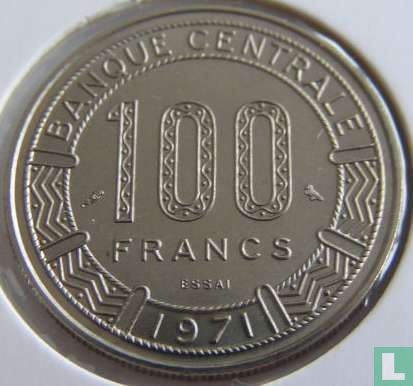 Gabon 100 francs 1971 (trial) - Image 1