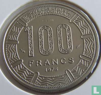 Gabon 100 francs 1975 (trial) - Image 1