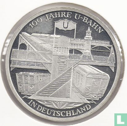 Duitsland 10 euro 2002 "100th anniversary of German subways" - Afbeelding 2