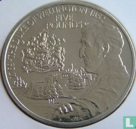 Alderney 5 pounds 2002 "150th anniversary Death of the Duke of Wellington" - Afbeelding 2