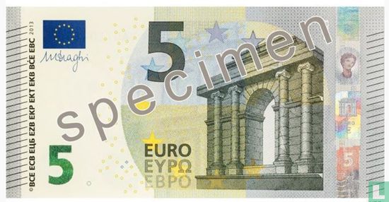 Eurozone 5 Euro V (Specimen) - Afbeelding 1