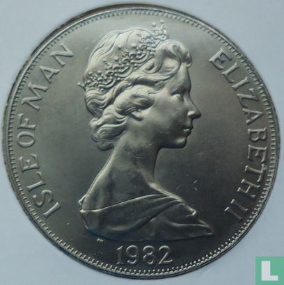 Île de Man 1 crown 1982 (cuivre-nickel) "P. S. Mona's Queen II" - Image 1