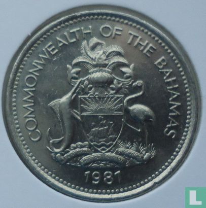 Bahama's 25 cents 1981 - Afbeelding 1