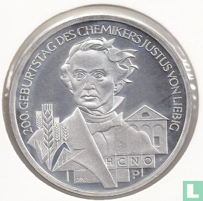 Duitsland 10 euro 2003 (PROOF) "200th anniversary of the birth of Justus von Liebig" - Afbeelding 2