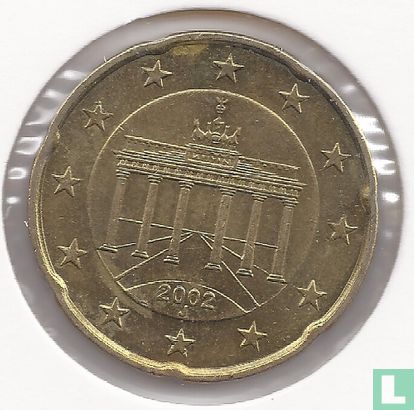 Duitsland 20 cent 2002 (J) - Afbeelding 1