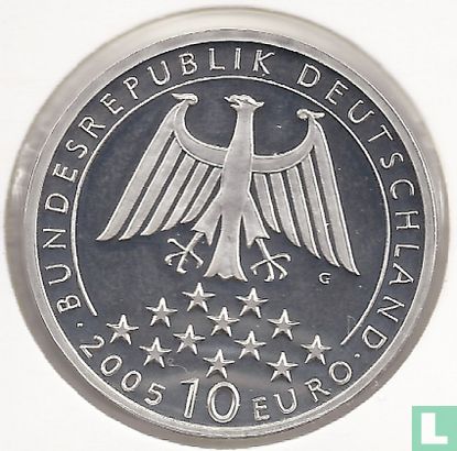 Duitsland 10 euro 2005 (PROOF) "200th anniversary of the death of Friedrich von Schiller" - Afbeelding 1