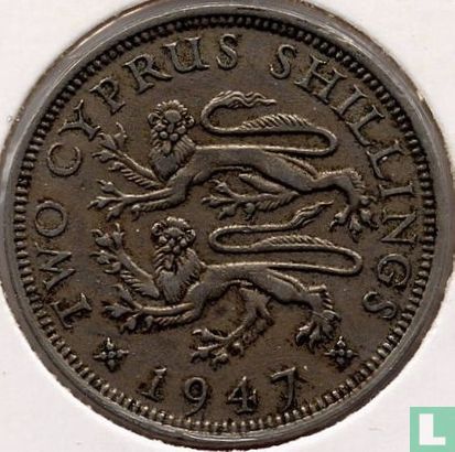 Cyprus 2 shillings 1947 - Image 1