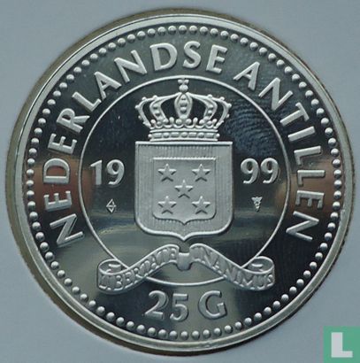 Antilles néerlandaises 25 gulden 1999 (BE) "500th anniversary of the discovery of Curaçao" - Image 1