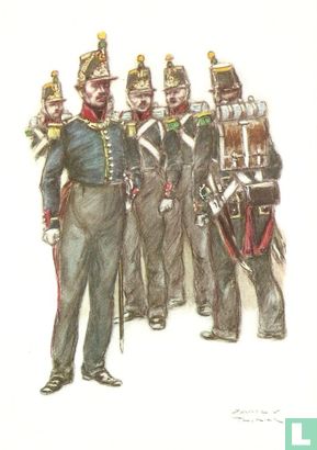 Officieren en Keursoldaten - 1845
