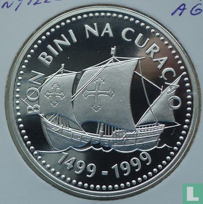 Antilles néerlandaises 25 gulden 1999 (BE) "500th anniversary of the discovery of Curaçao" - Image 2