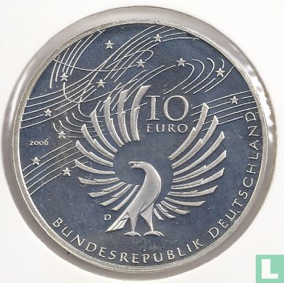 Duitsland 10 euro 2006 "250th anniversary of the birth of Wolfgang Amadeus Mozart" - Afbeelding 1