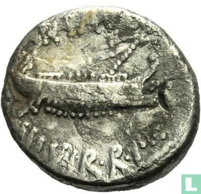 République romaine, AR denarius, Marc Antoine, Patrae, 32-31 av. J.-C. - Image 1