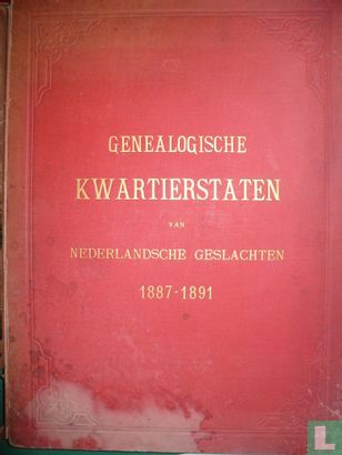 Genealogische kwartierstaten van Nederlandsche geslachten 1887-1891 - Image 1