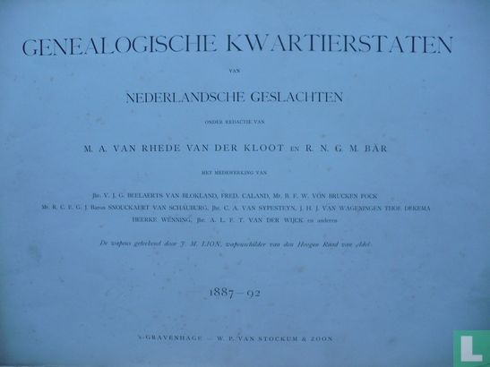 Genealogische kwartierstaten van Nederlandsche geslachten 1887-1891 - Image 3