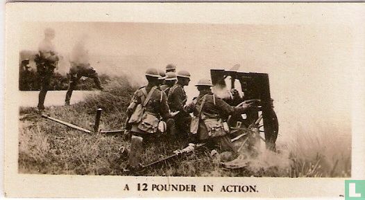 A 12 Pounder In Action.