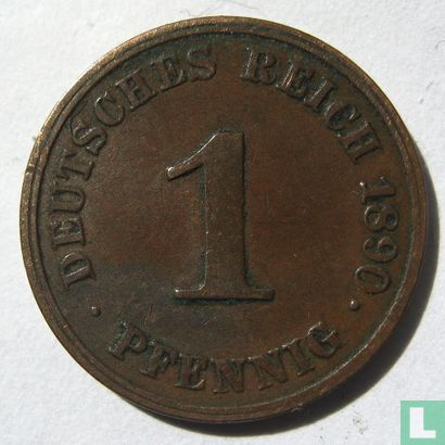 Empire allemand 1 pfennig 1890 (J) - Image 1