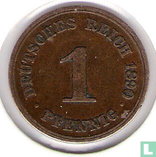 German Empire 1 pfennig 1890 (A) - Image 1