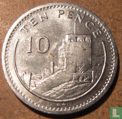 Gibraltar 10 Pence 1990 (AA) - Bild 2