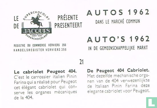De Peugeot 404 Cabriolet - Image 2