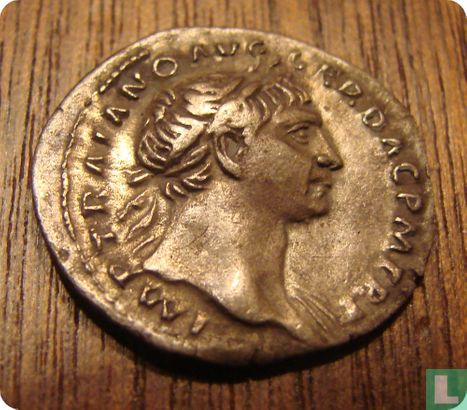 Romeinse rijk, AR Denarius, 98-117 AD, Trajanus, Rome, 107 AD - Image 1