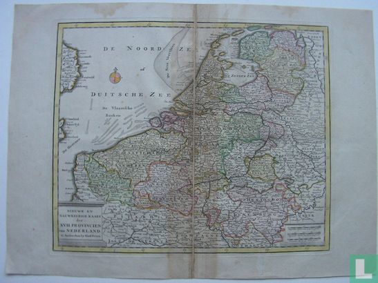Nieuwe en nauwkeurie kaart der XVII provincien van Nederland