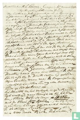 Handgeschreven brief, gesigneerd en gedateerd, aan H.L. Louvrex