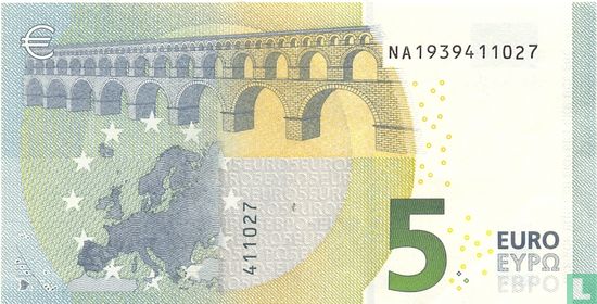 Eurozone 5 Euro N - A - Afbeelding 2
