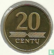 Lituanie 20 centu 2000 - Image 2