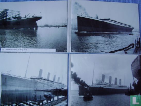 Titanic. 4 x foto's van gebouw en te water lating - Image 1