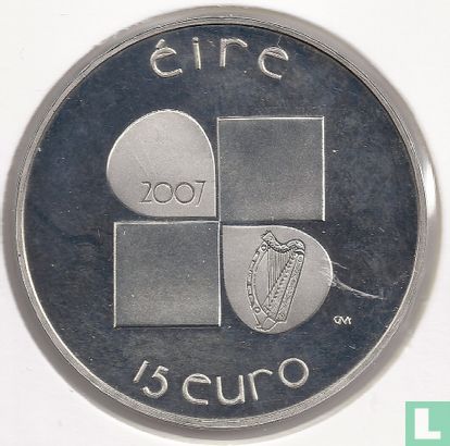 Ireland 15 euro 2007 (PROOF) "80 years coins design for Ireland by Ivan Mestrovic" - Image 1