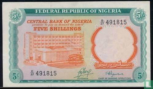 Nigeria 5 Shillings ND (1968) - Image 1