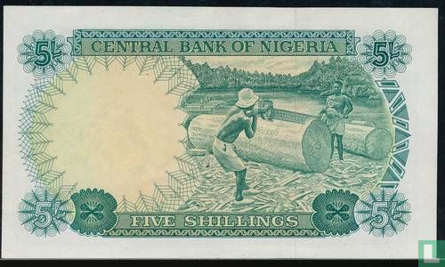 Nigeria 5 Shillings ND (1968) - Afbeelding 2