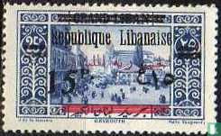 Beirut, with double overprint