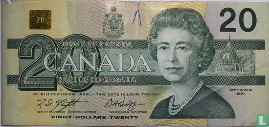 Canada 20 Dollars 1991 - Afbeelding 1