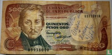 Colombia 500 Pesos Oro 1989 - Image 1