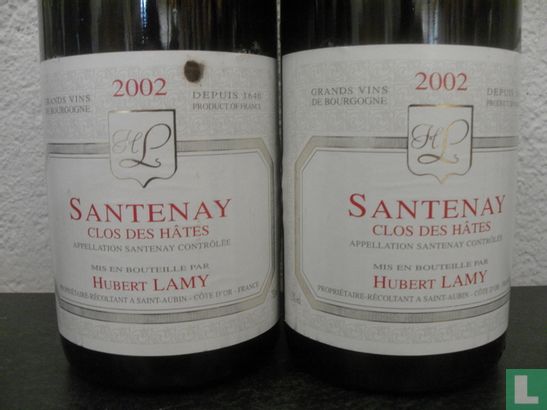 Hubert Lamy -Santenay -Clos Hates -2002'.