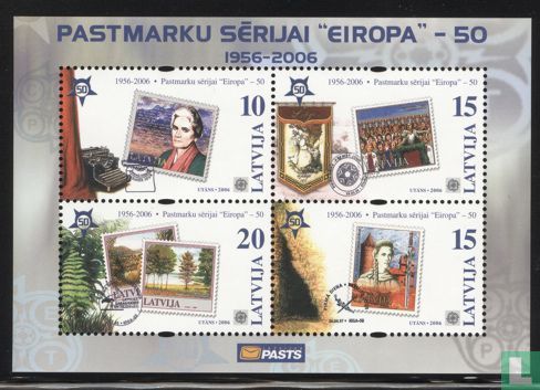 50 années l'Europe Timbres