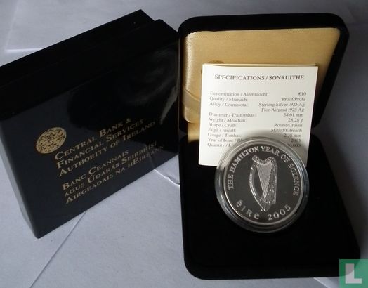 Ireland 10 euro 2005 (PROOF) "200th Anniversary of the birth of Sir William Rowan Hamilton" - Image 3