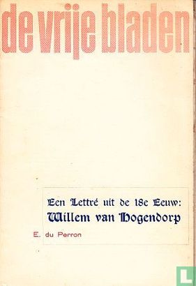 Een lettré uit de 18e eeuw: Willem van Hogendorp - Afbeelding 1