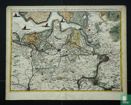  Carte Particuliere des environs d'Anvers, Gand, Hulst, Pays de Waes 