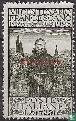 Franciscus van Assisi, met opdruk