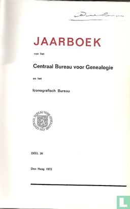 Jaarboek van het Centraal Bureau voor Genealogie 26