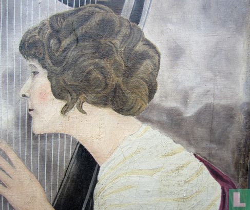 Harpspelende dame - Afbeelding 2