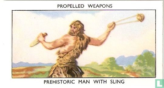 Pre-Historic Men With Sling.