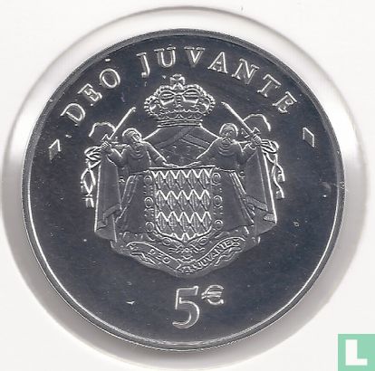 Monaco 5 euro 2008 (PROOF) "50th anniversary of Prince Albert II" - Afbeelding 2